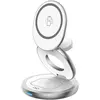Image de Force Power Station de Charge sans Fil Qi 3 / MagSafe 15W 3 Zones Pliable Blanc / Gris