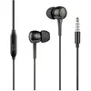 Image de WOW Écouteurs Intra-auriculaires Filaires 1,2m Jack 3.5mm avec Microphone Noir
