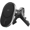Image de Force Power Support Voiture sur Ventilation avec Charge sans Fil 15W Qi Noir