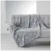 Image de Plaid Imprimé Métallisé Sensalia 125x150cm Gris