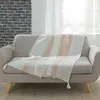 Image de Plaid à Pompons Indira 125x150cm Rose