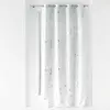 Image de Rideau Déco à  illets Bloomy 140x260cm Blanc