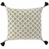 Image de PARIS PRIX Housse de Coussin à Pompons Floeor - Or - 40x40CM