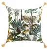 Image de Paris prix Coussin déco Naturel pompons - 50 x 50 cm - Beige