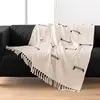 Image de Plaid à Franges Tissé Juline 125x150cm Naturel