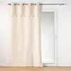 Image de Rideau à  illets Pompons Izigold 140x240cm Beige