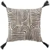 Image de Coussin Déco à Pompons Pandore 45x45cm Noir