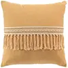 Image de Coussin Déco Franges Janara 45x45cm Ocre