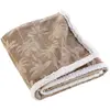 Image de Plaid Imprimé en Velours Palmys 125x150cm Marron