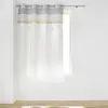 Image de Rideau à  illets Avec Pompons Iliade 140x180cm Blanc & Gris