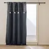 Image de Rideau à  illets Avec Pompons Everest 140x240cm Anthracite