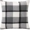 Image de Coussin Tartan en Velours Ecossais 45x45cm Anthracite