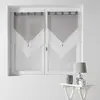 Image de Paire de Voilages Duo 60x90cm Blanc & Gris