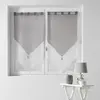 Image de Paire de Voilages Duo 60x120cm Blanc & Gris