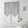 Image de Paire de Voilages Duo 60x160cm Blanc & Gris