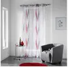 Image de Rideau Voilage Imprimé Ondulys 140x240cm Rouge
