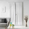 Image de Paire de Voilages Passe-Tringle Candide 70x200cm Blanc