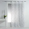 Image de Rideau Voilage à  illets Petite Fleur 140x240cm Blanc & Gris