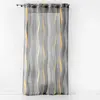 Image de Rideau Voilage à  illets Ondulys 140x240cm Jaune & Anthracite