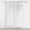 Image de Rideau Voilage à  illets Imprimé Métallisé Arcadie 140x240cm Blanc