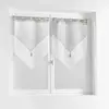 Image de Paire de Voilages Duetto 60x160cm Gris & Blanc