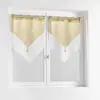 Image de Paire de Voilages Duetto 60x160cm Miel & Blanc