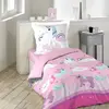 Image de Parure de Lit 2 Pièces Licorne 140x200cm Rose
