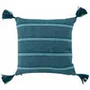 Image de PARIS PRIX Coussin Déco Pompons jakady Bleu