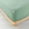 Image de Drap Housse en Gaze de Coton Angelia 140x190cm Vert Sauge
