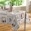 Image de Nappe Toile Cirée Cosy Coeur 140x240cm Gris