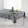 Image de Nappe Rectangulaire Rose des Vents 140x300cm Anthracite