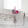 Image de Nappe Rectangulaire Rose des Vents 140x300cm Taupe