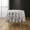 Image de Nappe Antitache Ronde Imprimé Alma 180cm Noir