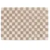 Image de Tapis Déco Shaggy Damero 160x230cm Naturel