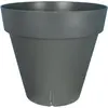 Image de RIVIERA LOFT Pot de Fleurs Rond - Plastique - Gris - D29,5 x H27 cm - 10,5 L D29.5
