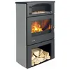 Image de Poêle à bois 9kw noir - 363117CGRISARG - Longiligne - GODIN