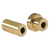 Image de POLLUX Cylindre rond double entrée 50 mm - Laiton poli - 7 ailettes