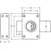 Image de POLLUX Verrou double entrée - Cylindre 45 mm