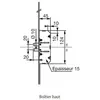 Image de TRILOCK 5700 Serrure multipoints encastrée 5 points têtière 2040x18 mm axe 50 mm