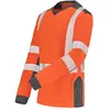 Image de T shirt manches longues fluo SAFE XP HV orange bleu marine T0 XS CEPOVETT 22 9T85 404 0 XS