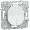Image de va et vient + bouton poussoir - fixation par vis - blanc - schneider electric s320285