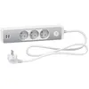 Image de Schneider Electric Bloc multiprises 3 Prises 2P+T et 2 USB - Blanc et Aluminium