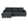 Image de Canapé d'angle gauche 4 places Paul - Tissu gris anthracite - L 215 x P 140...