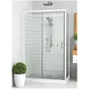 Image de EQUI EICL2 120x190 Paroi coulissante 2 éléments verre clair 5 mm profilé blanc