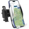 Image de Akashi Support Voiture Téléphone jusqu'à 6.9 pouces avec Charge QI 15W Noir / Argent