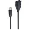Image de Adaptateur Accsup USB A vers USB C 15 cm Noir