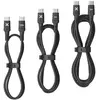Image de Lot 3 câbles USB-C vers USB-C noirs 0,5/1/2 m 60W 480Mbps
