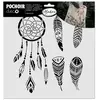 Image de Aladine Pochoir textile plumes