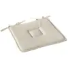 Image de Galette de chaise uni effet Bachette - 40 x 40 cm - Ecru