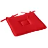 Image de Galette de chaise uni effet Bachette - 40 x 40 cm - Rouge